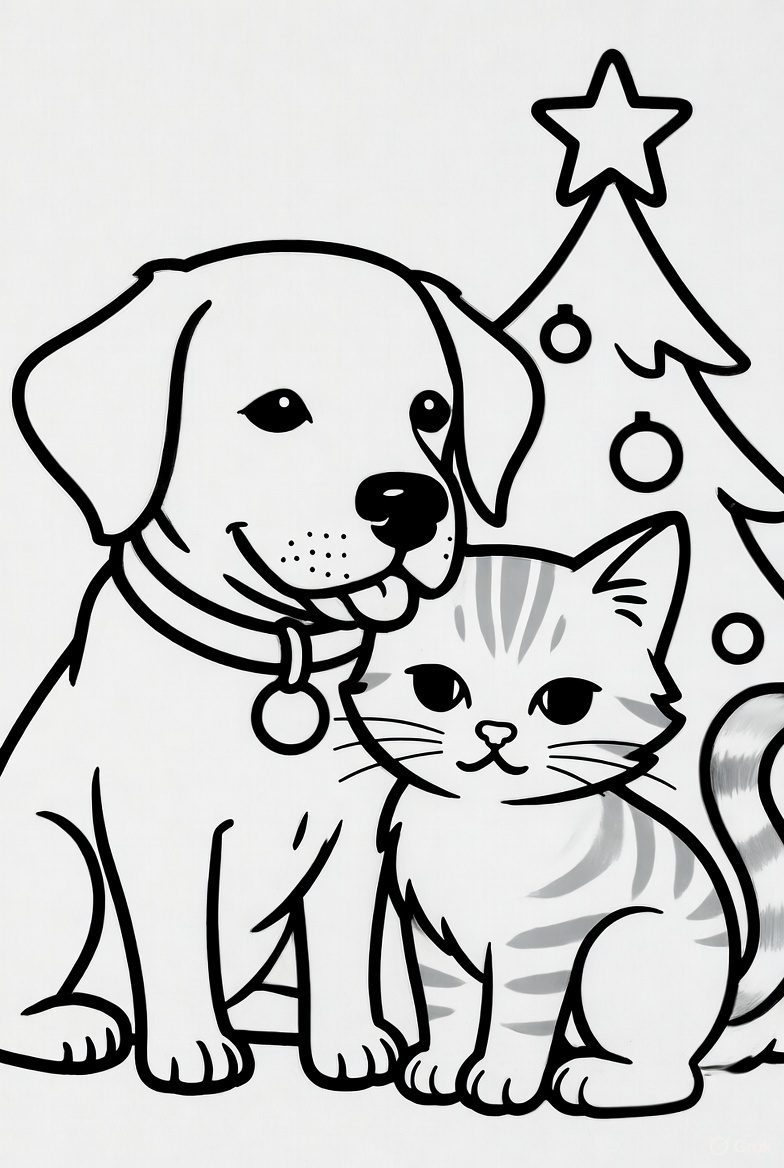 Christmas coloring pages PDF preview