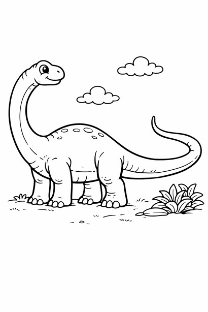 Diplodocus Dinosaur Coloring Page