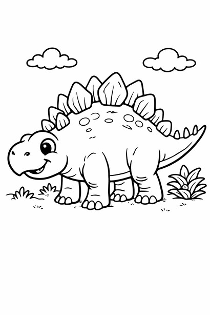 Stegosaurus Dinosaur Coloring Page