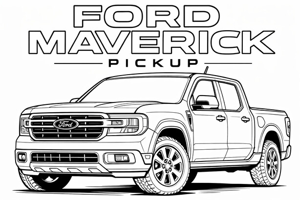 Ford Maverick coloring sheet