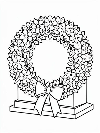Wreath at the Tomb of the Unknown Soldier coloring page