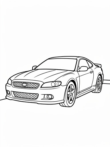 Mercedes-AMG GT coloring page showing a long-hood sports coupe with a diamond-mesh grille and fastback roofline