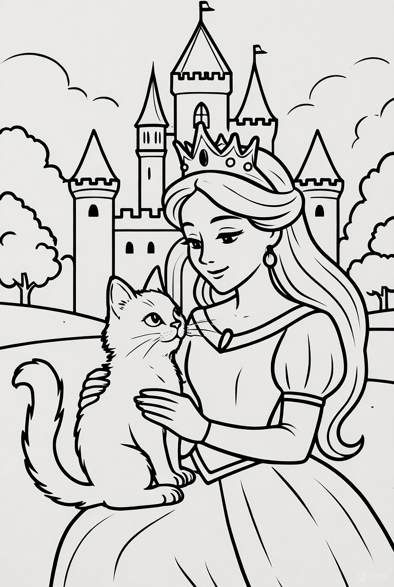 Unicorns coloring pages PDF preview